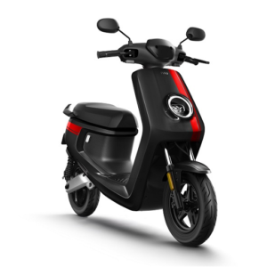 NIU MQi+ Sport Snorscooter in zwart met rode streep 25km uitvoering (M+ Sport)
