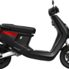 niu_mqi+sport_zwart_snorscooter_zijkant NIU MQi+ Sport, MQiPlus Sport Snorscooter in zwart met rode streep 25km uitvoering (M+ Sport)