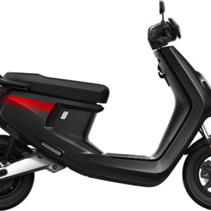 NIU MQi+ Sport, MQiPlus Sport Snorscooter in zwart met rode streep 25km uitvoering (M+ Sport)