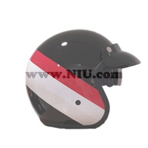 niu helm zwart rood wit xl